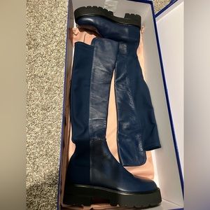 Stuart Weitzman over the knee boots dark blue size 9